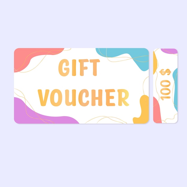 Modern gift voucher