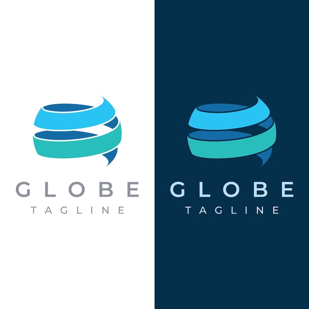 Modern globe or globe or global logo template vector designWorld logo with abstract shapes lines and circlesLogos for technology company and business