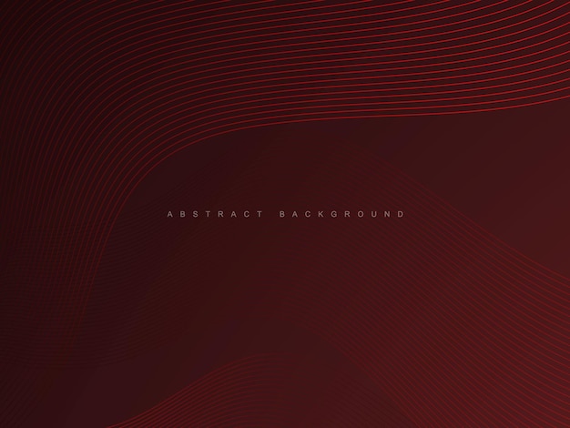 modern glowing curved lines on dark red background