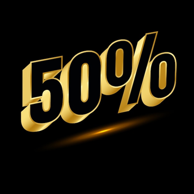 Modern Glowing Stylish 3D percentage Banner with exclusive Looks