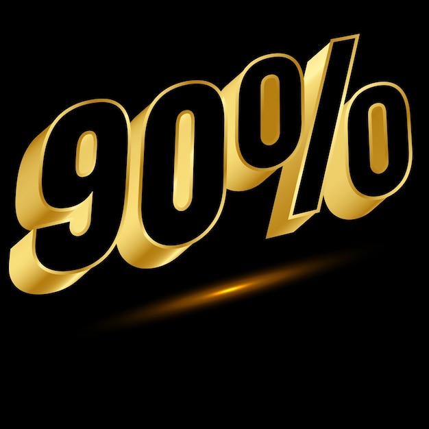 Modern Glowing Stylish 3D percentage Banner with exclusive Looks