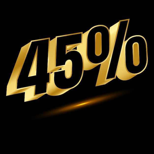 Modern Glowing Stylish 3D percentage Banner with exclusive Looks