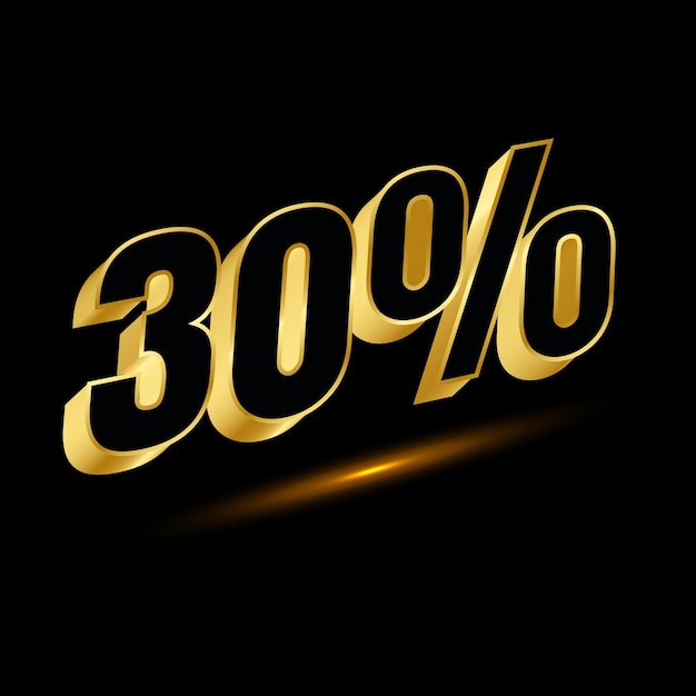 Modern Glowing Stylish 3D percentage Banner with exclusive Looks