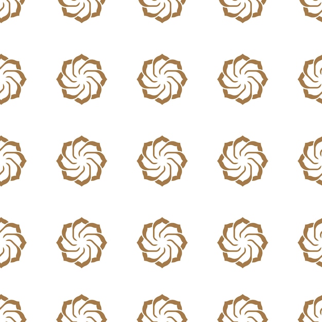 Modern gold flowers seamless pattern in white background