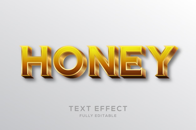 Modern Gold Honey 3d Text Effect