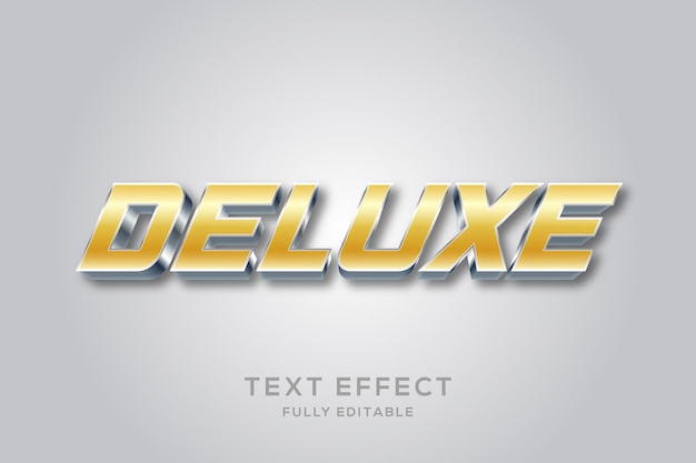 Modern Golden And Silver 3d Text Effect