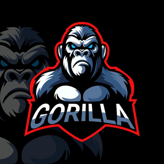 Vector modern gorilla character esport logo