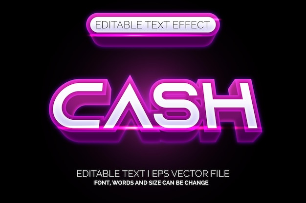 modern gradient cash text effect