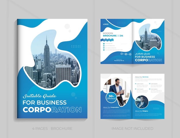 Modern gradient creative business brochure template design