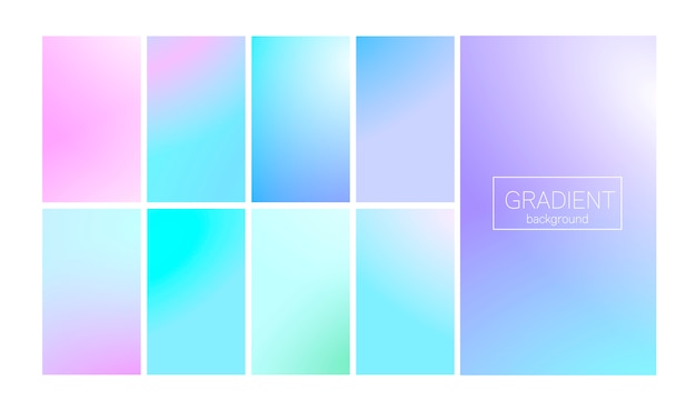 Modern gradient set abstract background