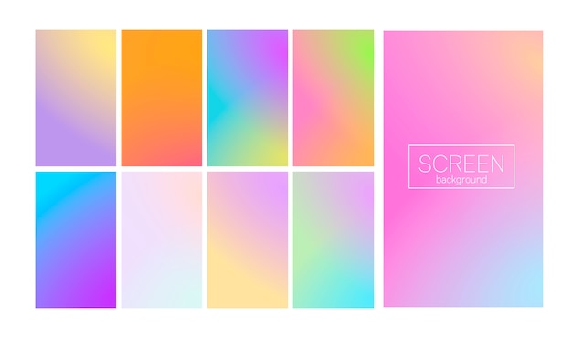 Modern gradient set abstract background