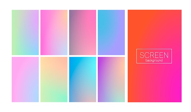 Modern gradient set abstract background