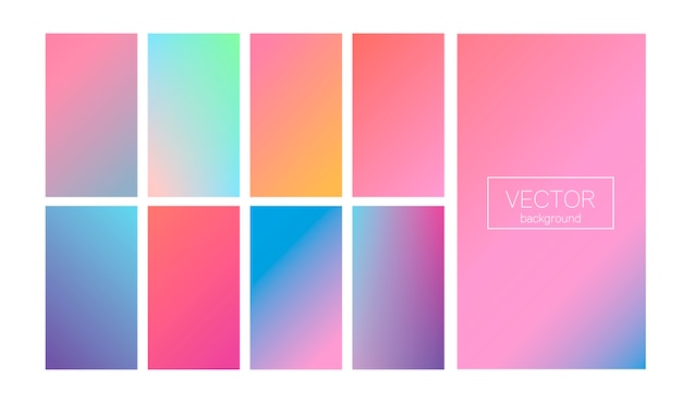 Modern gradient set abstract color