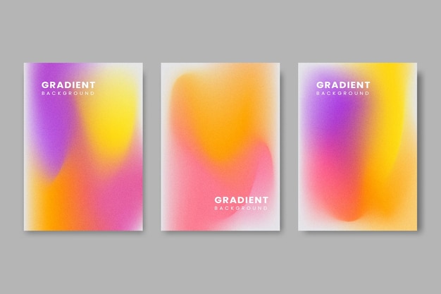 Modern Grainy Gradient Background Set