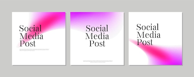 Modern grainy gradient for social media post template Abstract colorful banners design