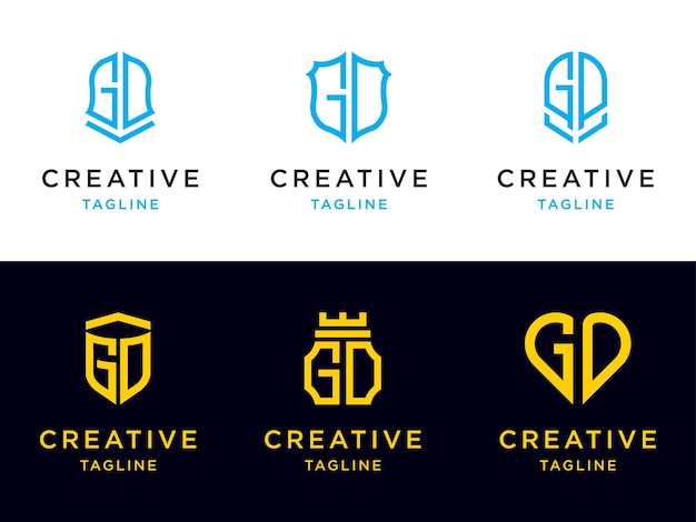 modern graphic design logo set, GD Inspirational logo design for all companies. -Vectors