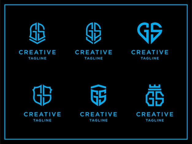 modern graphic design logo set, GS Inspirational logo design for all companies. -Vectors