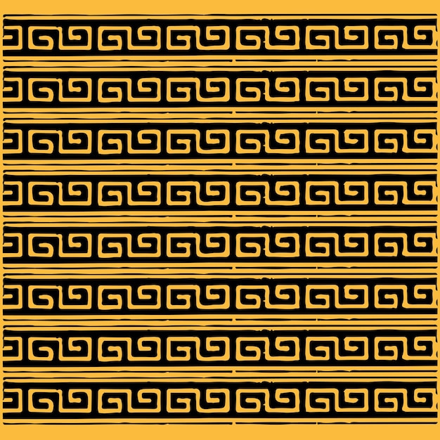 Modern Greek Versace abstract geometric pattern background Free Vector