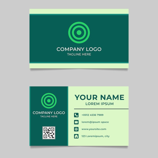 Modern green business card template