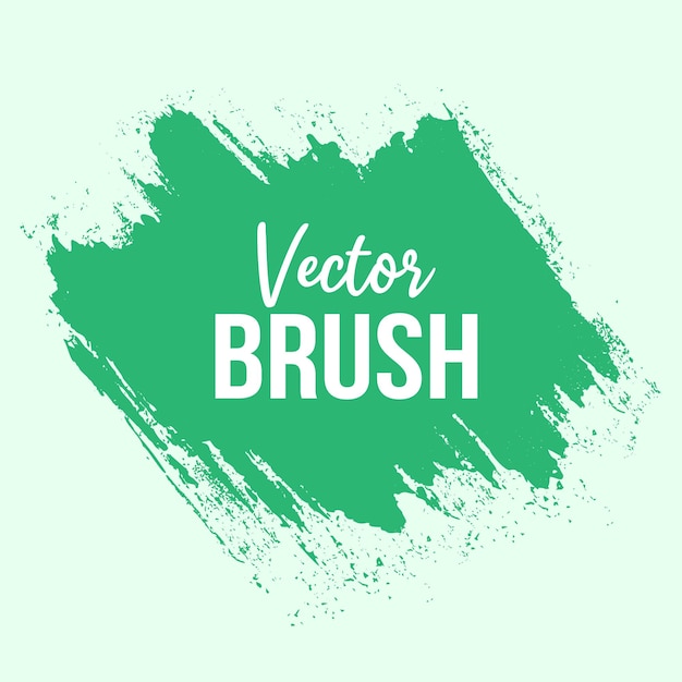 Modern green color brush stroke