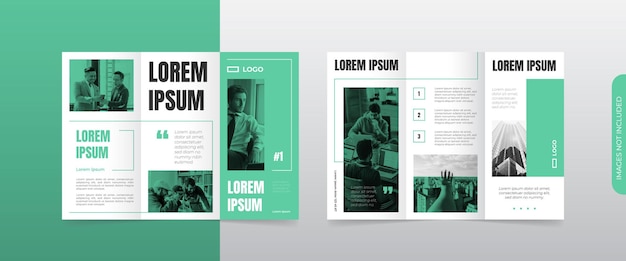 modern green trifold brochure layout