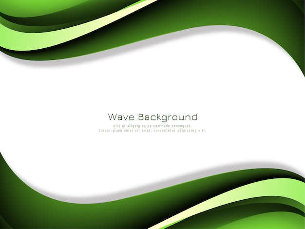 Modern green wave style background design 