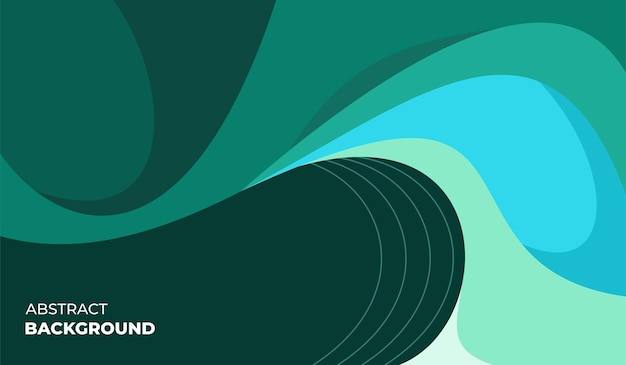 Modern green waves background vector design