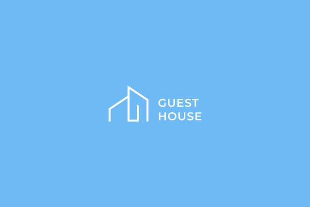 Vector modern guest house logo concept property development business brand identity icon sign symbol