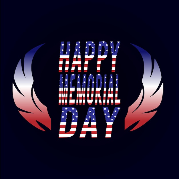 Modern Happy Memorial Day post design