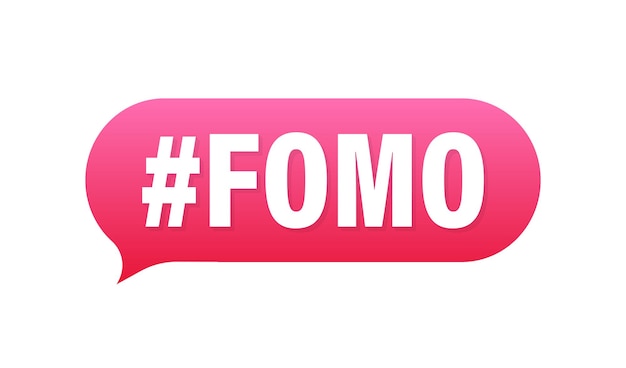 Modern hashtag fomo great design for any purposes Vector typography illustration