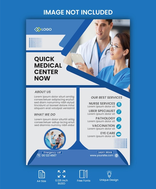 Modern healthcare medical flyer template