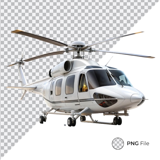 Vector modern helicopter white background