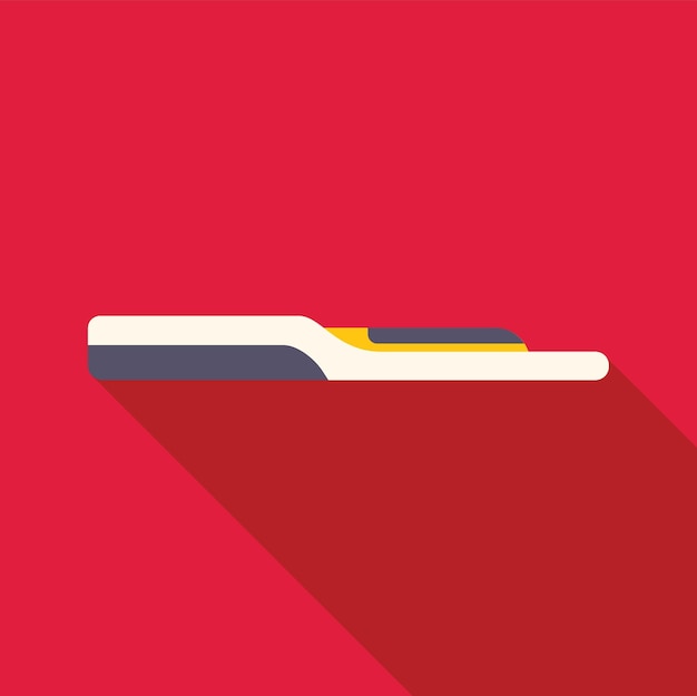 Vector modern high speed train approaching station flat design icon