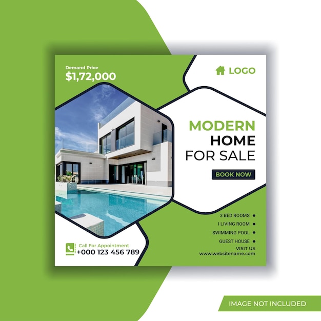 Modern Home Real estate social media or instagram post banner