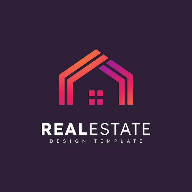 Modern Home Real Estate Vector Logo Template