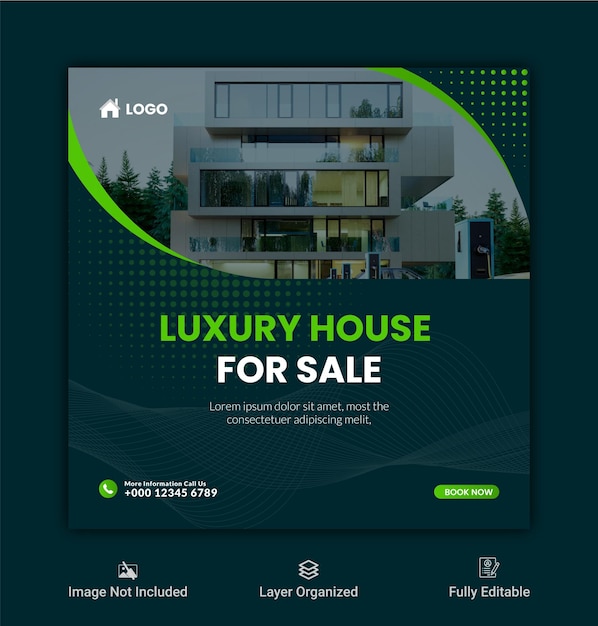 Modern home sale social media &amp; Instagram post template design