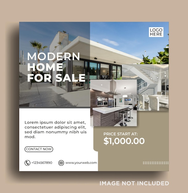 MODERN HOME FOR SALE SOCIAL MEDIA