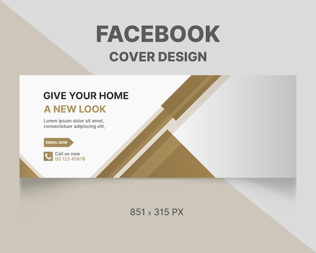 Vector modern home social media cover