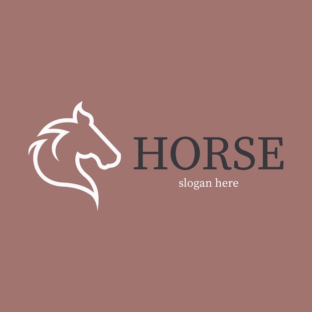 Modern Horse Logo Template Vector