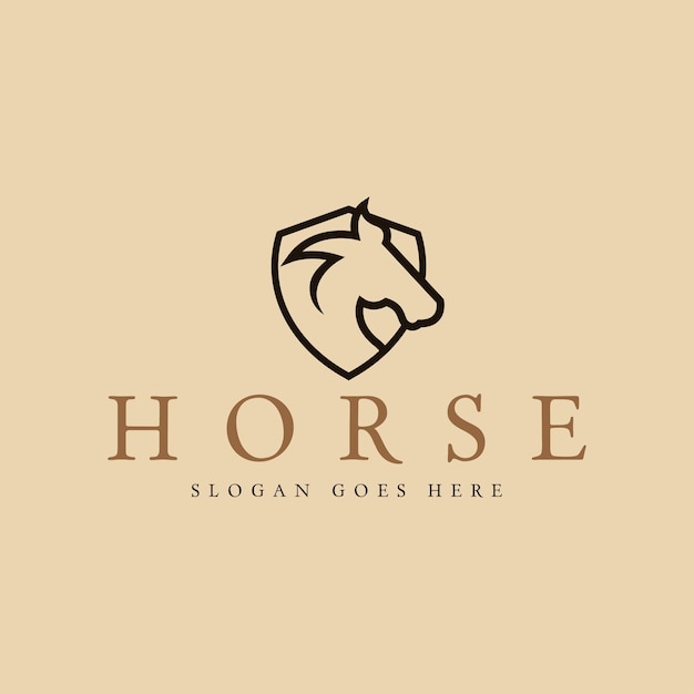 Modern Horse Logo Template Vector