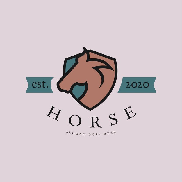 Modern Horse Logo Template Vector