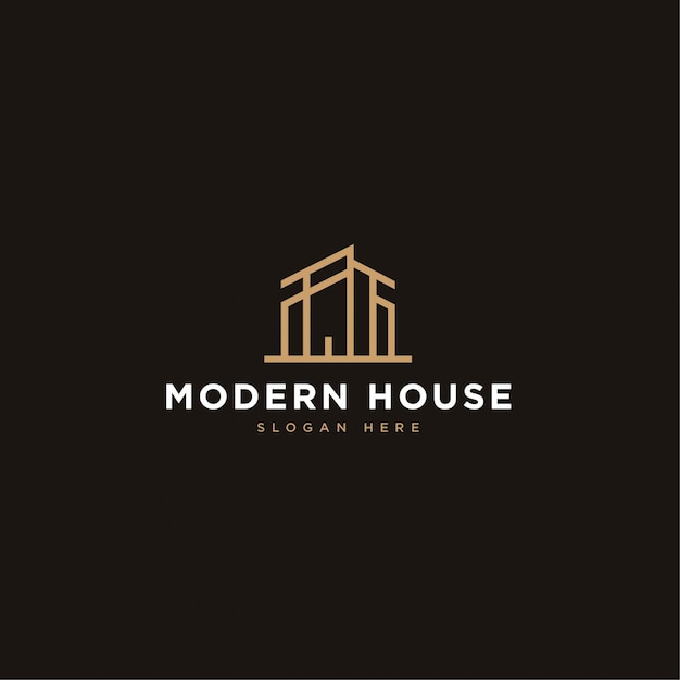 Modern house Building logo concept