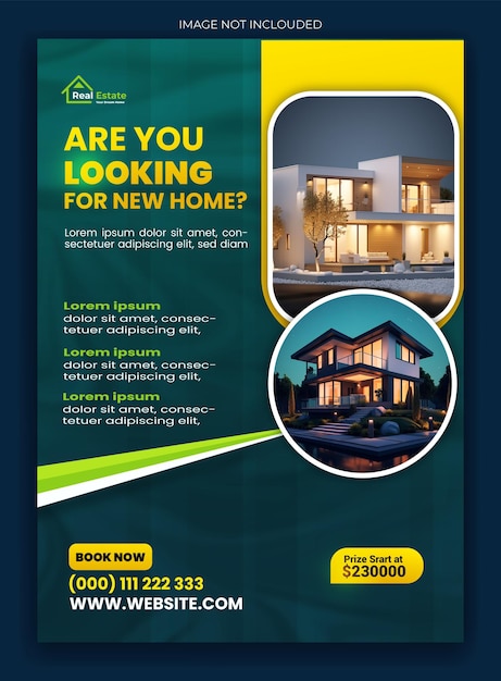 Modern house flyer template design