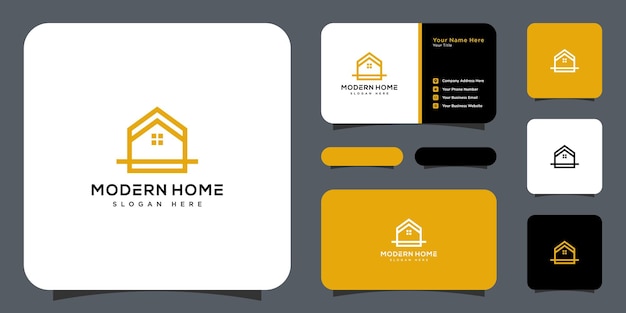 Modern house or home logo vector design concept