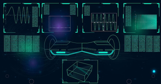 Vector modern hud radar graphics