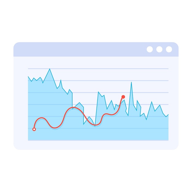 Modern icon of data analysis in flat style 