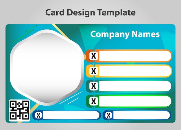 Modern id card Company employee business professional template vector illustration