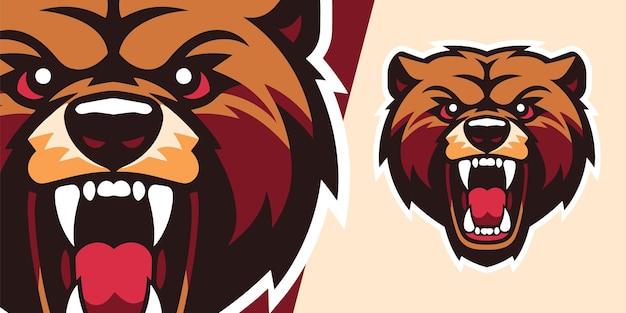 Modern Illustration Minimalist Bear Mascot Logo for Sport amp Esport Teams Badges TShirts