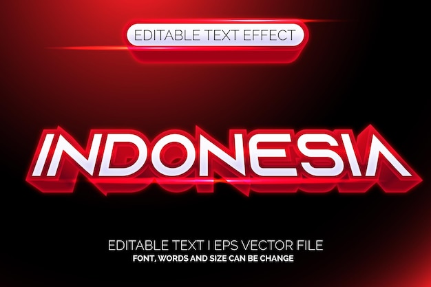 modern indonesia flag text effect