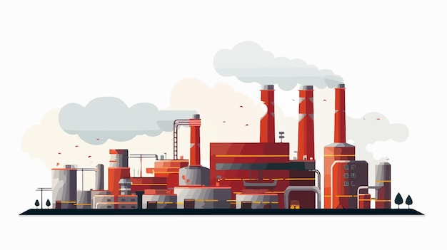 Vector modern industrial plant digital design vector illustration